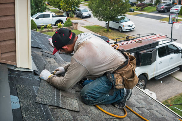 Professional Roof Replacement technician working in Hadlyme, CT